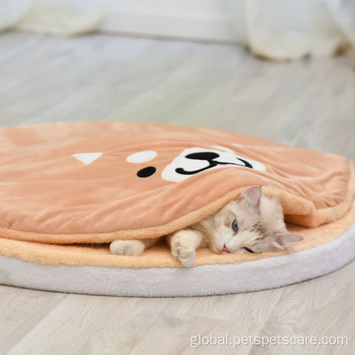 Creative Cartoon Short Plush Short Plush Round Dog Bed Blanket Pet Beds Manufactory